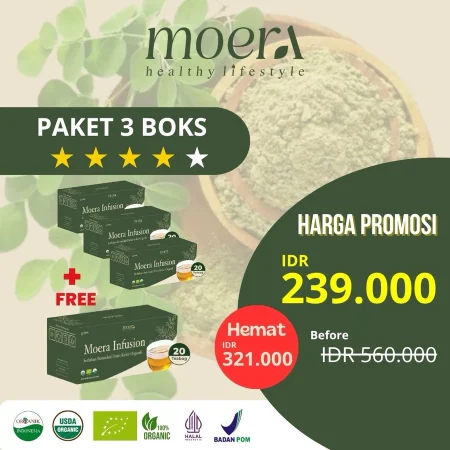 Paket 3 + Free 1 Boks - Moera Infusion